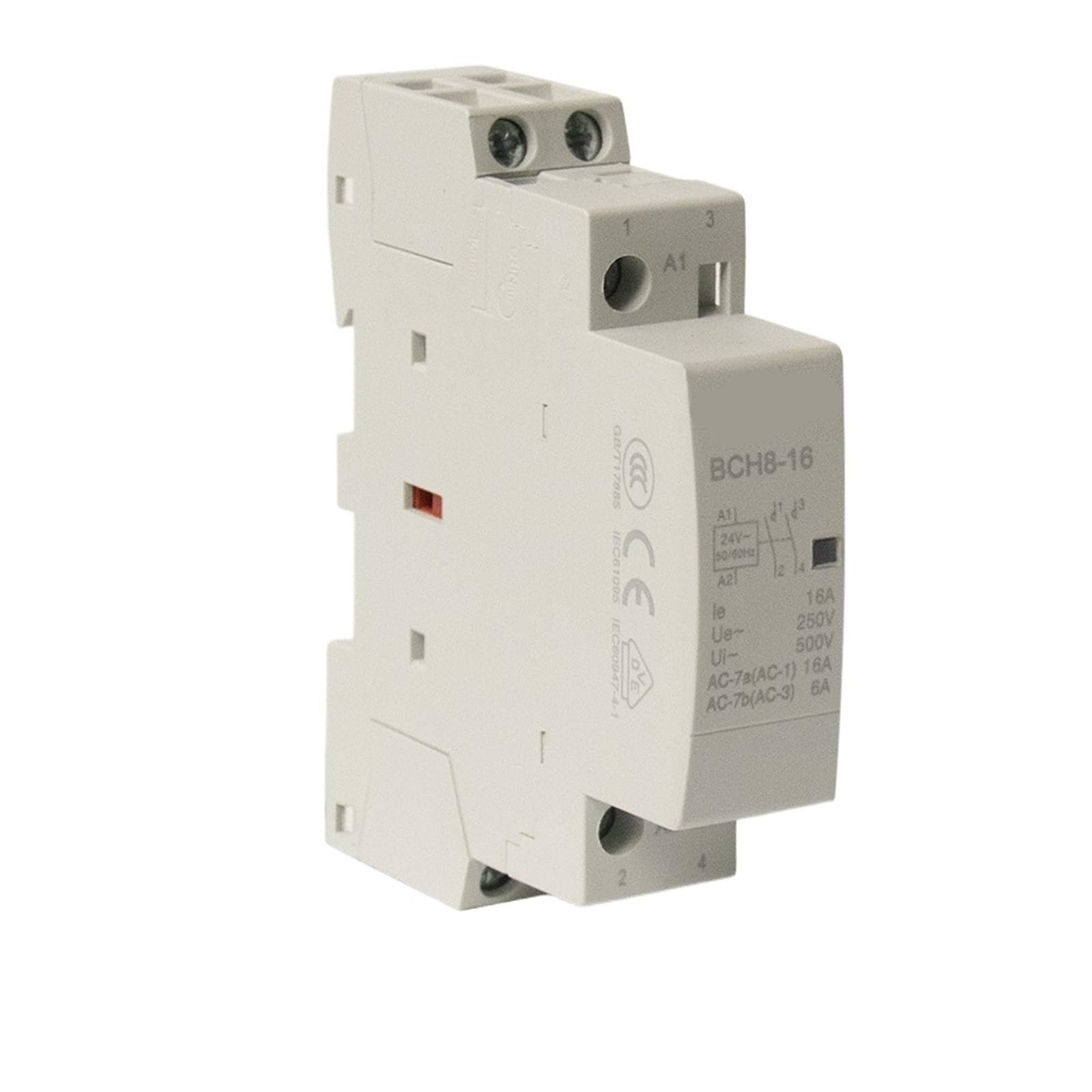 Stycznik 220V Stycznik Rele 230V 24V Y Nc Szyna domowa Modułowa 2No 2Nc 1No 240V 2P 110V Przekaźnik wyciszony (25A, 2NC, 24 V)