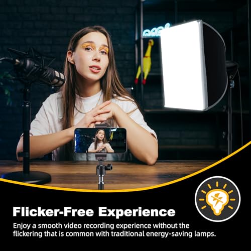 LINCO Lincostore Softbox Photography Lighting Kit 16'' x 16'' Professional Softbox Lighting Kit with 85W 3000-6500K LED Bulbs, Studio Lights for Photography/Video Recording/Live Streaming - Image 3