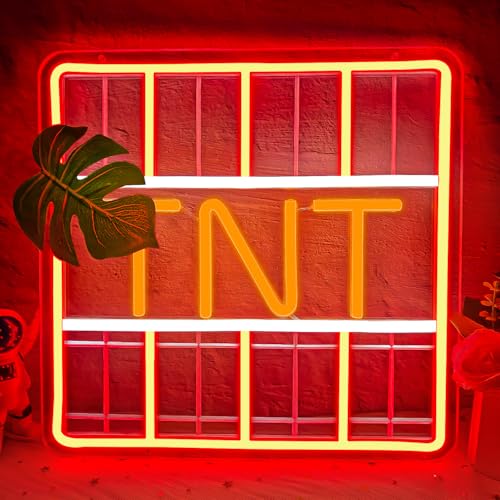 Image of Game Neon Sign TNT Block Led Signs Dimmable Gamer Neon Signs for Wall Decor Gaming Light Up Sign for Men Teens Boys Gamer Room Gifts