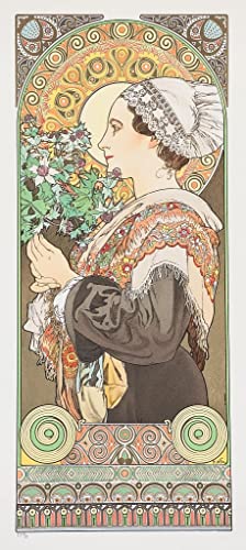 Poésie d'Alphonse Mucha image sur toile affiche d'art murale