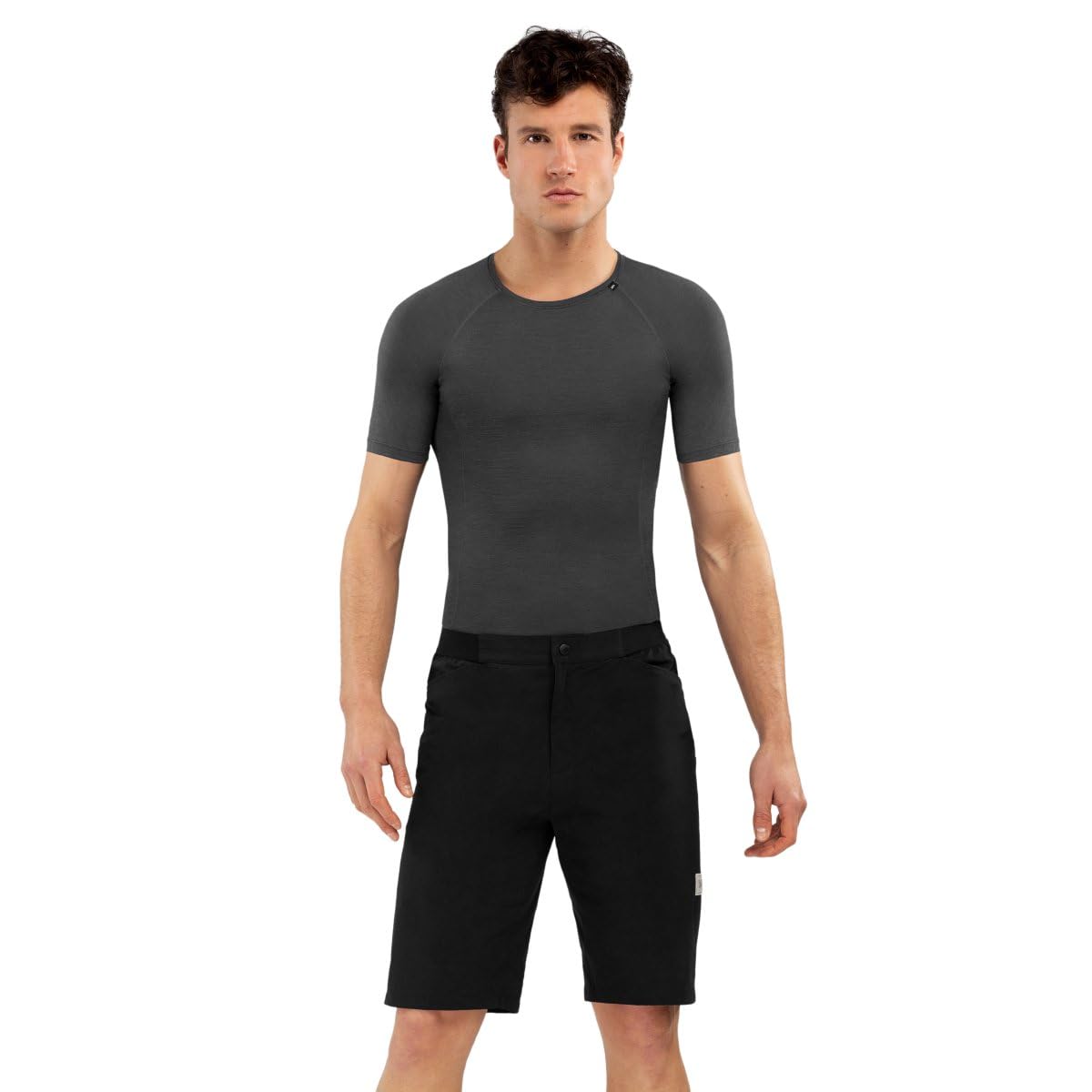 SIROKO Pantalón Corto Gravel Ciclismo Block Negro