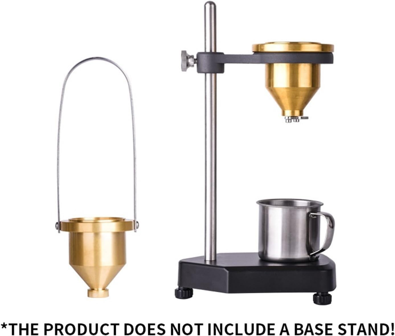 Flow Viscosity Cup Portable Viscometer Desktop Paint Pigment Viscosity Test Brass Flow Cup 100±1ml