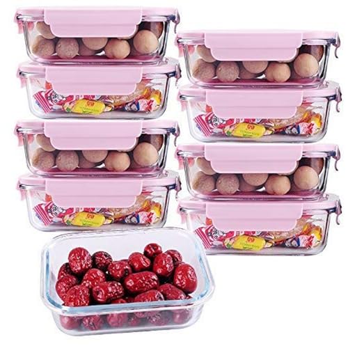 Image of 650 ML Glass Meal Prep Containers with Airtight Lids | Food Storage Containers Microwave, Oven, Freezer & Dishwasher Safe (Pack of 2)