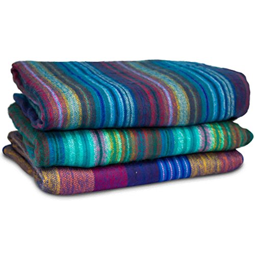 Tumi Latin American Crafts Super miękki koc / narzuta, podwójny rozmiar, wielokolorowy.