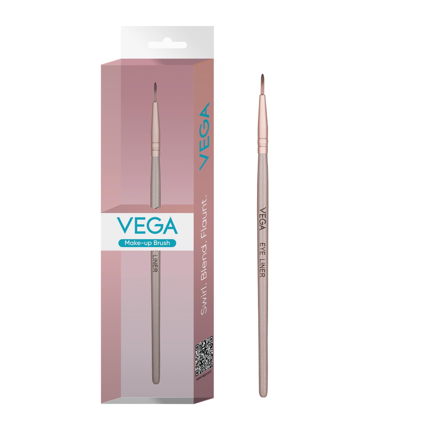 Vega Eye Liner Brush for Cream, Gel & Powder Formulation, Eyeliner Makeup Brush, (MBN-08)