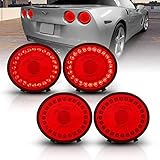 AmeriLite L.E.D Taillights All Red for Chevy Corvette/Covette Z06 - Passenger and Driver Side