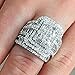 Cuteshop 2pcs Rings Set 925 Sterling Silver Shiny Full CZ Crystal Diamond Wedding Rings Set for Women (10)