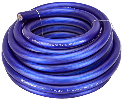 InstallGear 1/0 Gauge AWG CCA Power Ground Wire Cable (25ft Blue) True Spec and Soft Touch Welding Wire, Battery Cable Wire, Automotive Wire, Car Audio Speaker Stereo, RV Trailer, Amp Wiring, Home