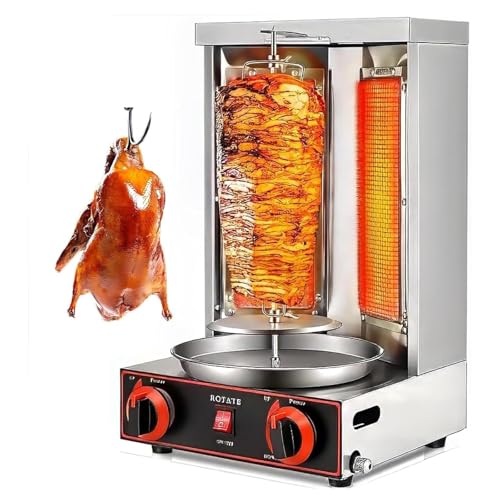 Grill Vertical Commercial Pour Shawarma, Machine À Döner Kebab | Rôtissoire À Gaz Pour Gyros, Contrôle De Température De 50 À 350 °C, Pour La...