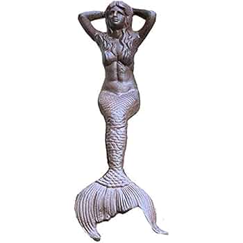 フィジー製1986年現地で購入した木彫のインテリア品、人魚姫が彫られた珍品貴重品 フィジー製1986年現地で購入した木彫のインテリア品、人魚姫が彫