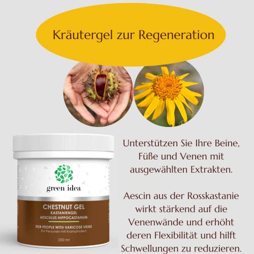 green idea - Rosskastanienmassagegel gegen Krampfadern - Rosskastaniengel und Arnika - Bei Krampfadern und Hämeroiden… - Image 3