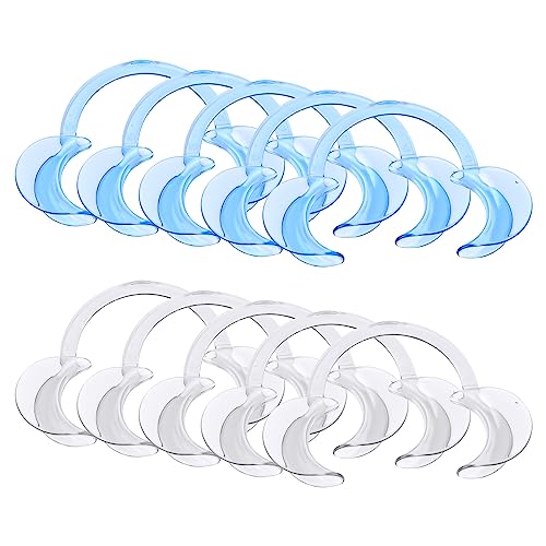 Vicloon Abridor de Boca Dental, 10pcs Retractores de Mejilla en Forma de C, Blanqueamiento de Dientes para Adultos Retractores de Labios en la Mejilla Intra-Oral, Abridor de Boca Retractor