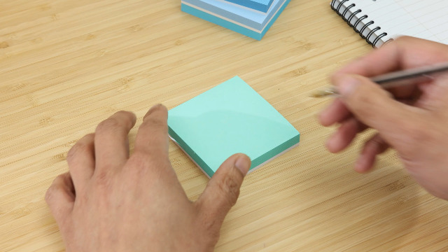 100 Sheets Pastel Blue Post-It Style Sticky Notes – 75mm Pop-Up Square Pad – Cute Tabs