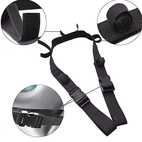 MCJS 2 Pack Car Fishing Rod Holder Adjustable Fishing Pole Holder Belt Straps, 86.6 Inches Vehicle Fishing Pole Rack Fishing Rod Rack Carrier for Car, SUVs and Vans (Black)