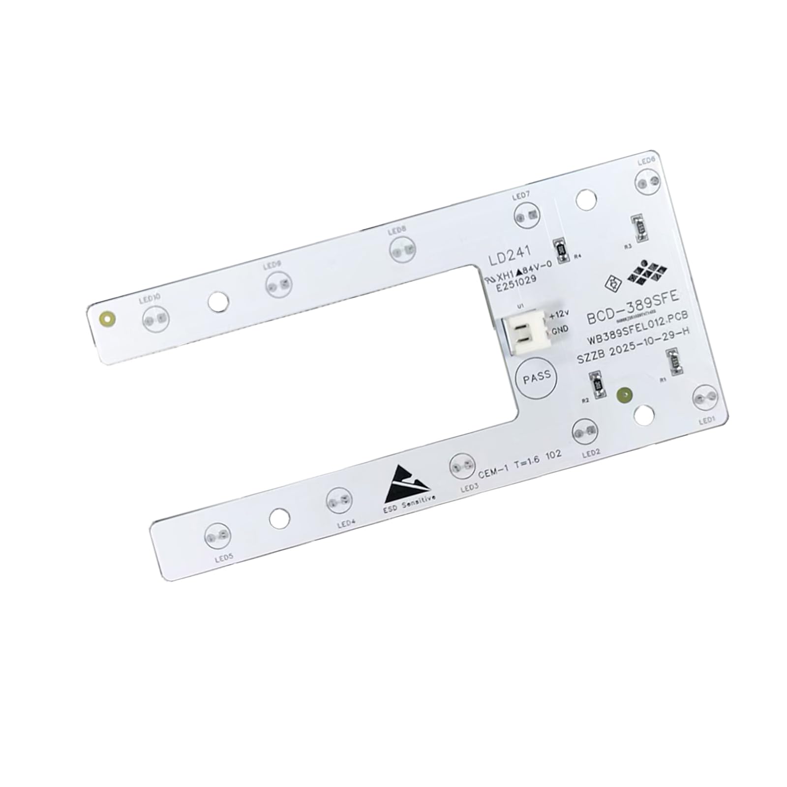 NVOQILIN LED Light Panel 12V Refrigerator Part for BCD-389SFE / BCD-390EGA Refrigerator Kitchen Appliance Lighting Accessories Fridge Interior Light