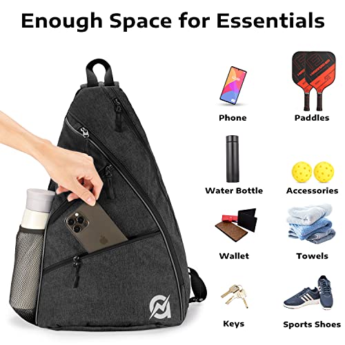 Image of A11N SPORTS Pickleball Bag, Reversible Crossbody Sling Bag /Backpack for Women Men