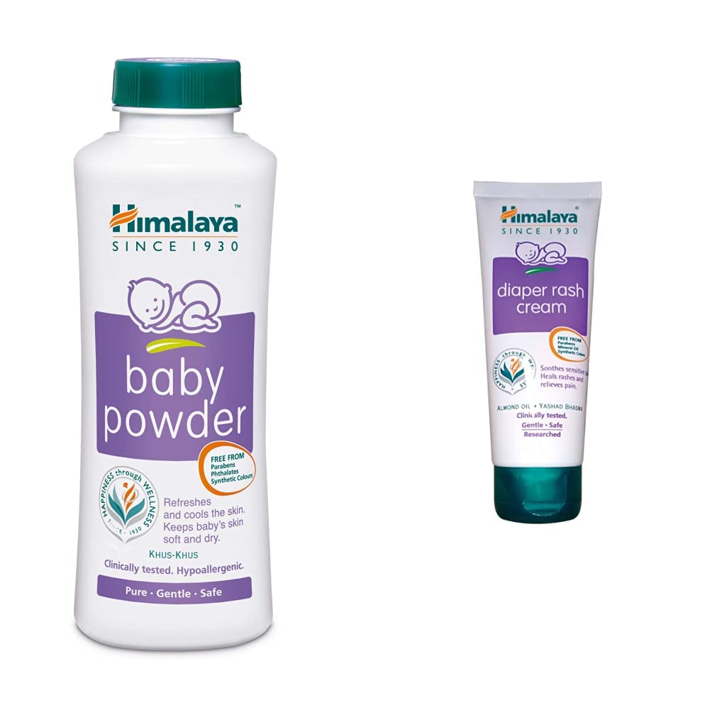 Himalaya Baby Powder (400g) & Himalaya Diaper Rash Cream,100gm