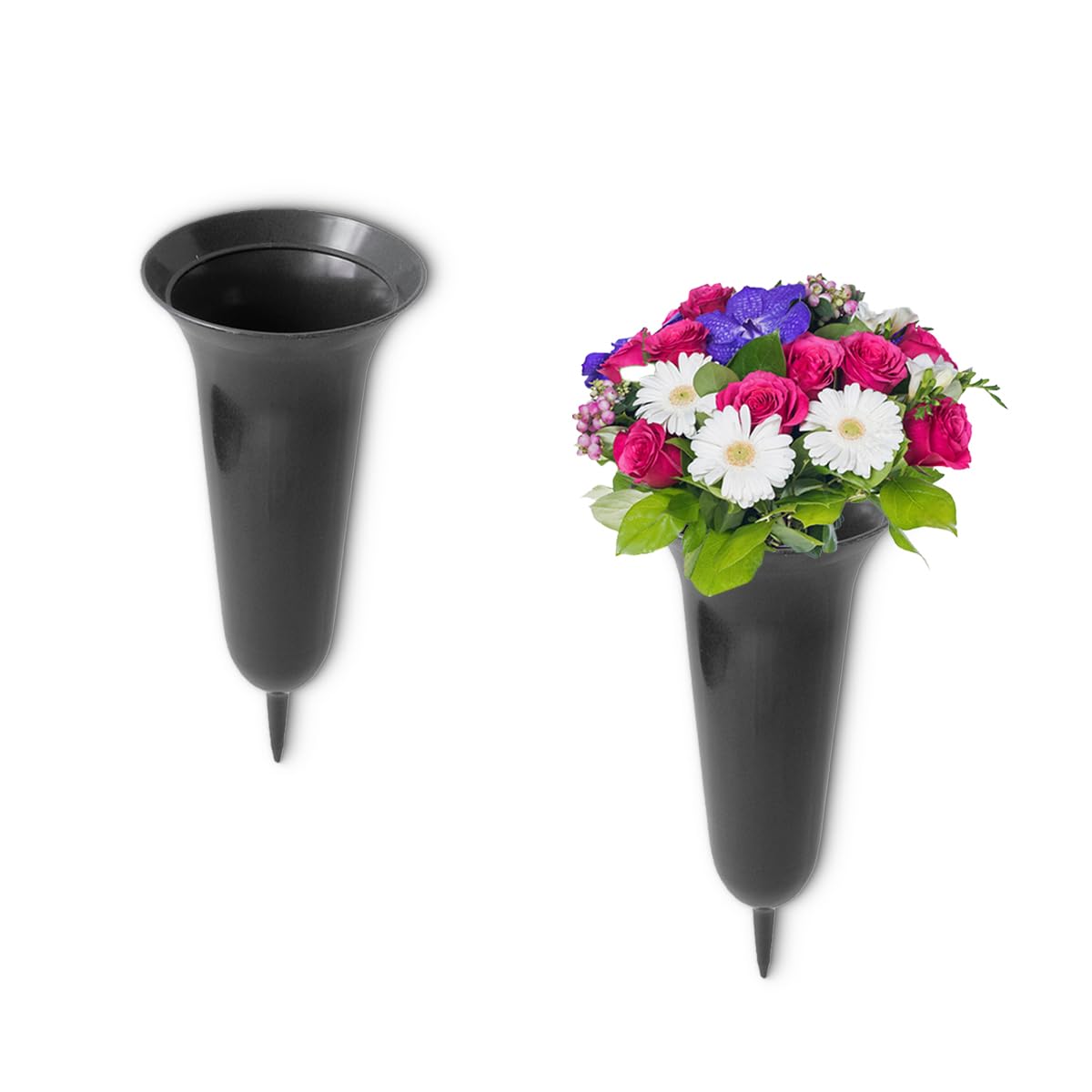matches21 HOME & HOBBY Weerbestendige grafvazen met grondpen 32 cm