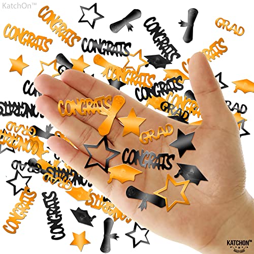 Image of Graduation Decorations 2026 | Congrats Grad Graduation Confetti 2026 - Pack of 1000 | Orange and Black Confetti | Graduation Confetti Class of 2026 | 2026 Graduation Table Decorations, KatchOn