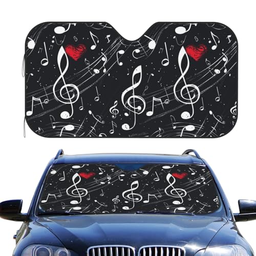 Housses pare-brise notes de musique pare-soleil de voiture intérieur MPV M