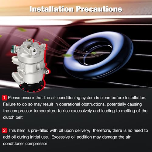 Image of cciyu Air Conditioning Compressor for Jeep Compass Patriot 2.0L 2.4L
