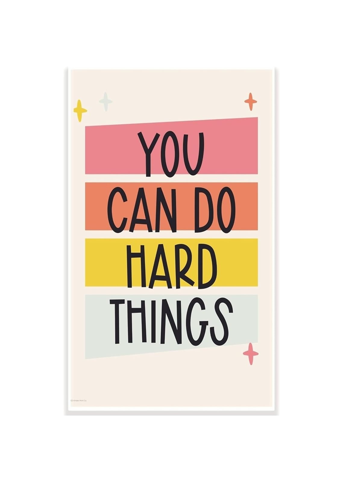 REIUAFWYGV You Can Do Hard Things Motivational Poster Affirmation Growth Mindset Classroom Decor Resilience Perseverance Encouragement Wall-Art Teacher Gift
