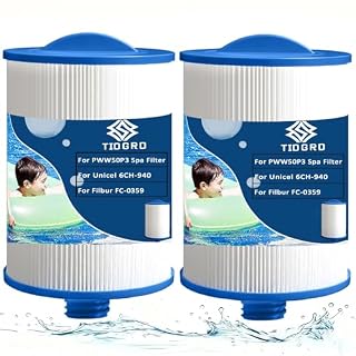 TIDGRD, cartouche de filtration PWW50 pour spa gonflable, lot de 2
