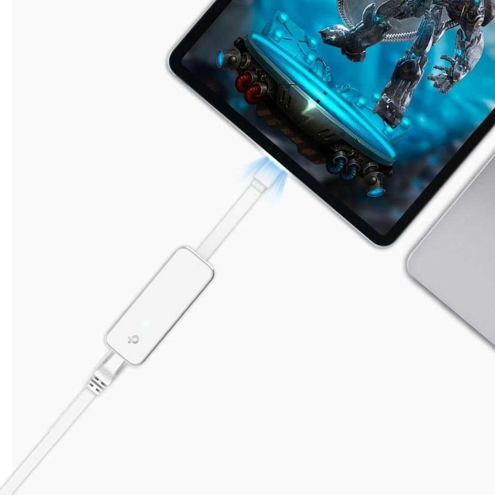 TP-Link UE300C Adattatore di Rete da USB 3.0 Type C a Gigabit Ethernet 10/100/1000Mbps, Plug & Play, Design Compatto e Portatile, Windows 11/10/8.1/8, macOS, iPadOS, Chrome OS, Linux OS
