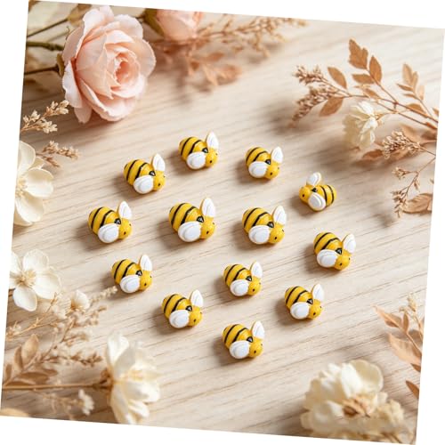 Abejas de resina mini SEWACC pack de 50 piezas amarillas para manualidades y scrapbooking 8