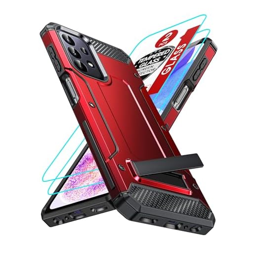 LeYi Capa para Samsung A13: Capa para Samsung A32 5G, Capa Samsung Galaxy A23 com 2 peças de protetor de tela, rígido de corpo inteiro com capa de suporte para Samsung Galaxy 5G/A13/A04/A04S/M13-5G, vermelho