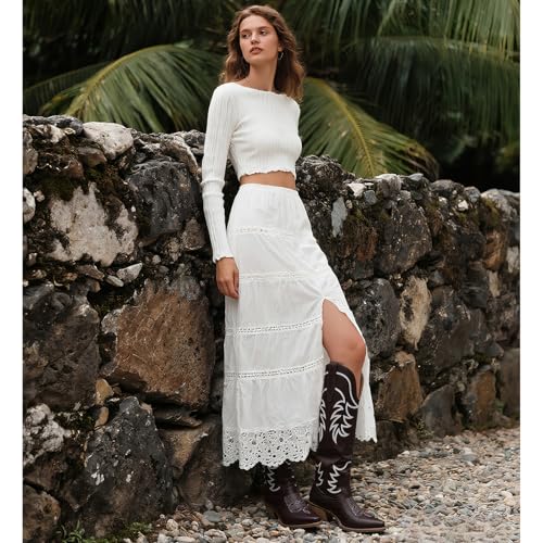 Women's Cowboy Boots Mid Calf Cowgirl Embroidered Stitched Western Boots Snip Toe Chunky Heel Pull On Fashion Tall Boots3