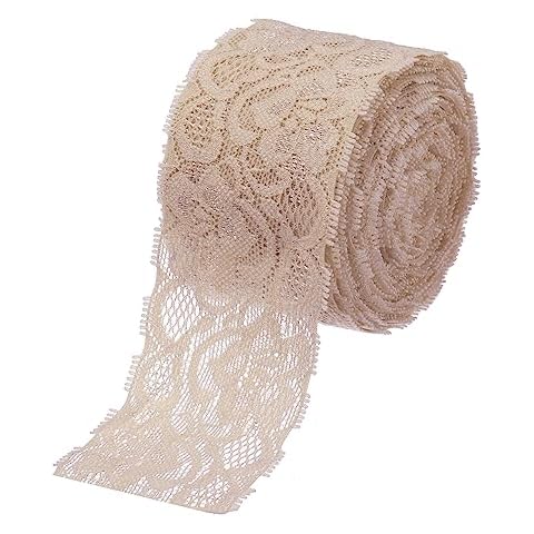 sourcing map 10 Yards Brown Lace Ribbon Cover