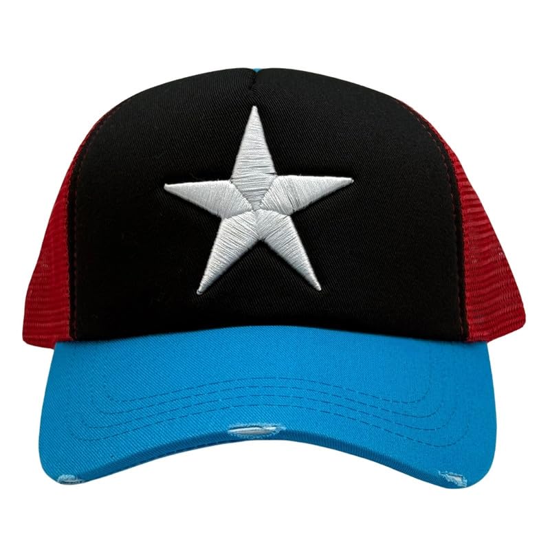 the tie hub Cotton Mesh Snapback Trucker Baseball Caps with Embroidered Star Design for Men & Women | Unisex Breathable Cap for Sports, Gym, Cricket, Dance, Travel | Adjustable Free Size-picture-16