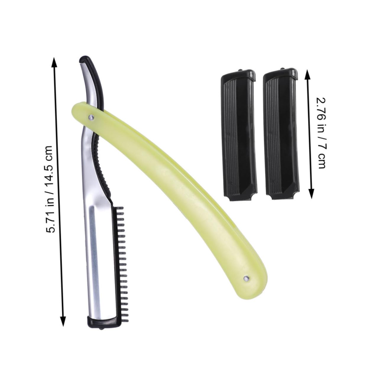 Didiseaon Stainless Steel Manual Straight for Men Folding Shaving Tool for Beard Grooming Sideburns and Fine -friendly and Easy to Use