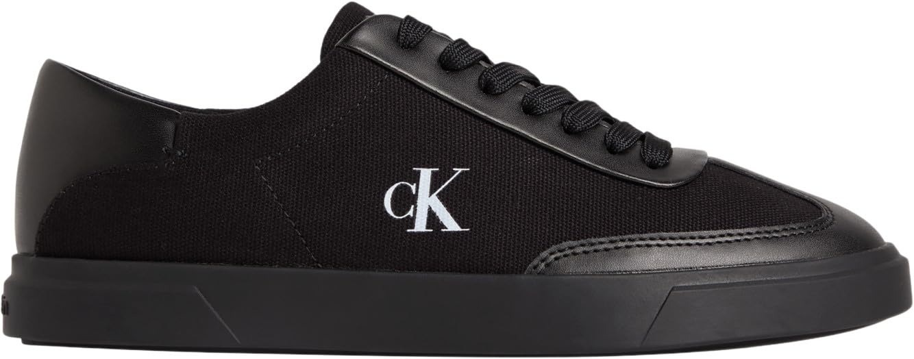 Calvin Klein Women's Low Pro Cups Wt Canv Mg HW0HW03145 Low Top, Black (Triple Black), 6.5