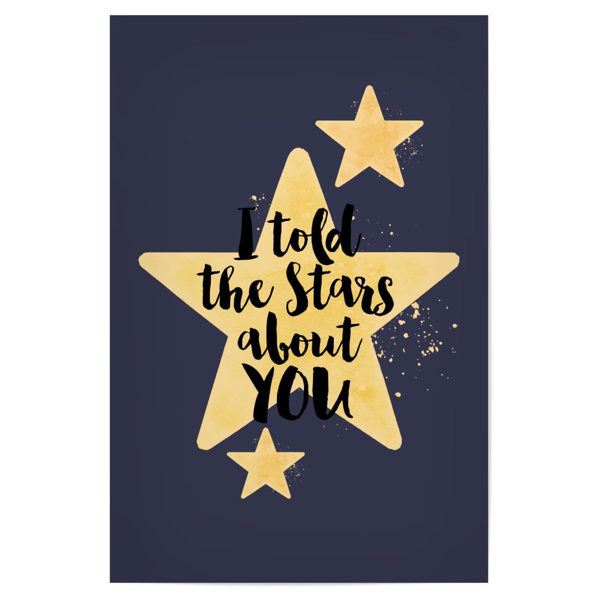 artboxONE Poster 90x60 cm Bild Kinderzimmer Für Kinder I told the stars - Bild star stern