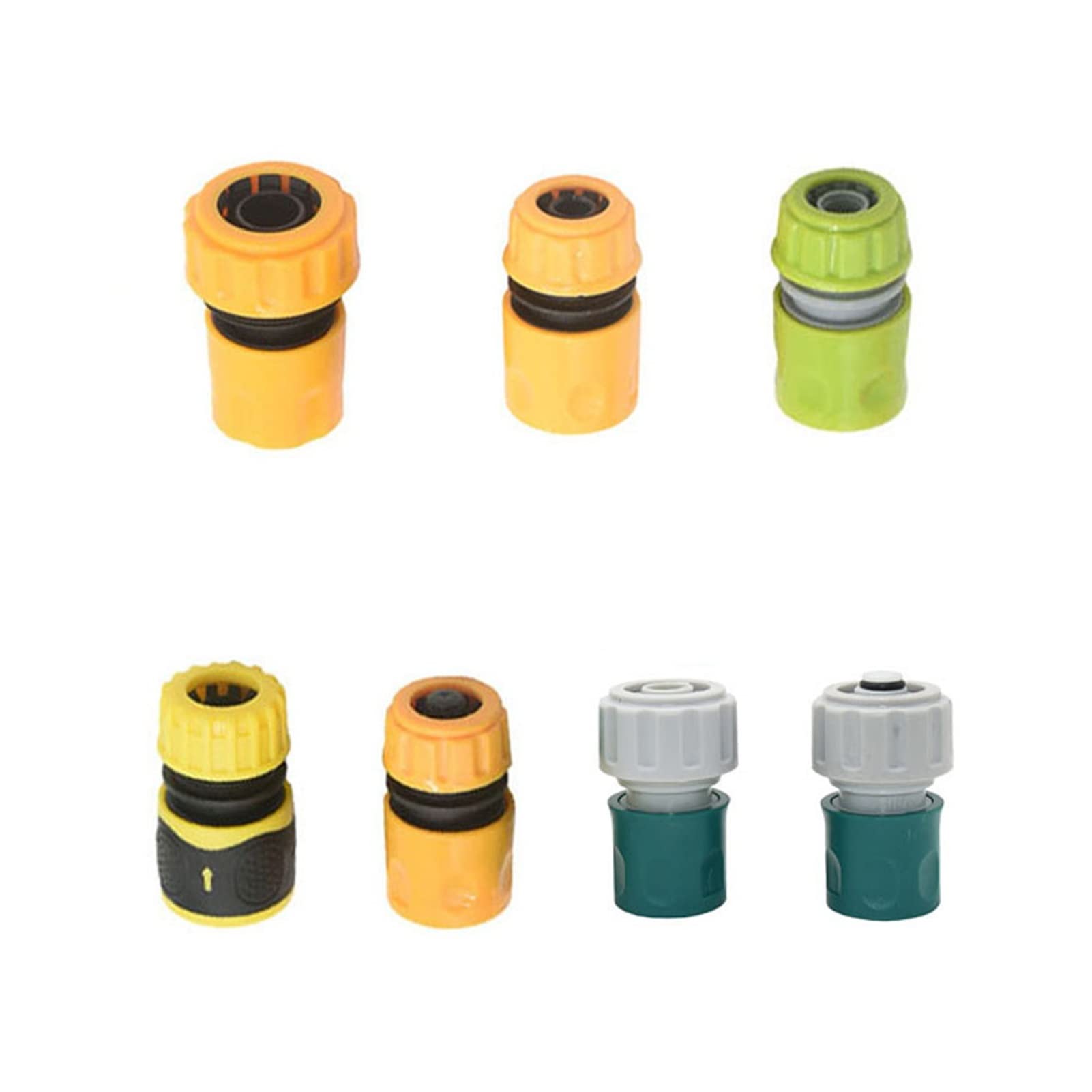 25 piezas de 16 mm 20 mm 25 mm de manguera de jardín conector rápido conector de agua 1/2 3/4 con conector de manguera de agua de agua plástica(1I2 x A)