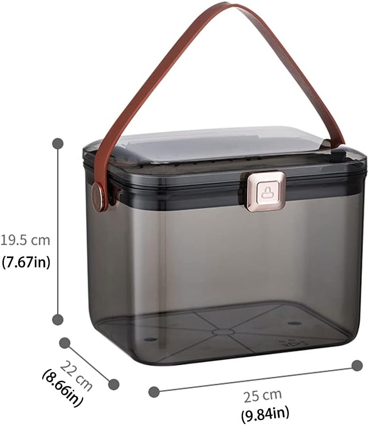 First Aid Kits Portable Transparent Medicine Box Household Storage Emergey Medical Plastic 9.84 Ihes for Home,Camping, Traveling(B)