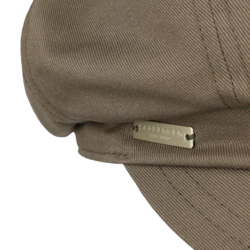 Seeberger Casquette Gavroche Azalee Femme - en Coton volumineuse D'Ete avec Visiere, Doublure Ete Printemps-ete - Taille Unique Khaki – vue 4