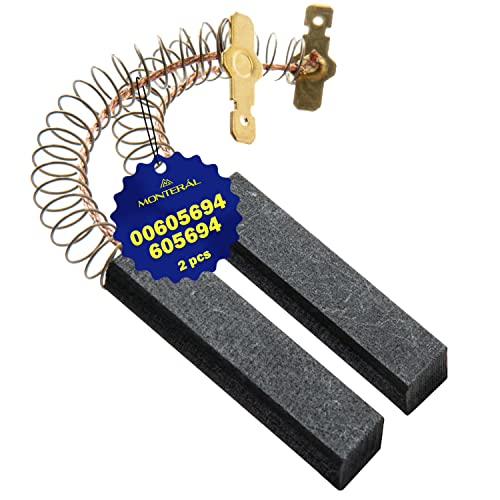 2 Piezas Escobillas Carbon para Motor Lavadora 5 х 12,5 х 43 mm Adecuado para Bosch 00605694 605694 Garantía de 10 Años - Monteral