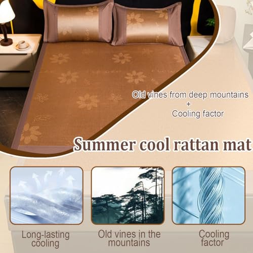 Alfombrilla de dormir de bambú con seda de hielo de verano lavable y colchón transpirable 5