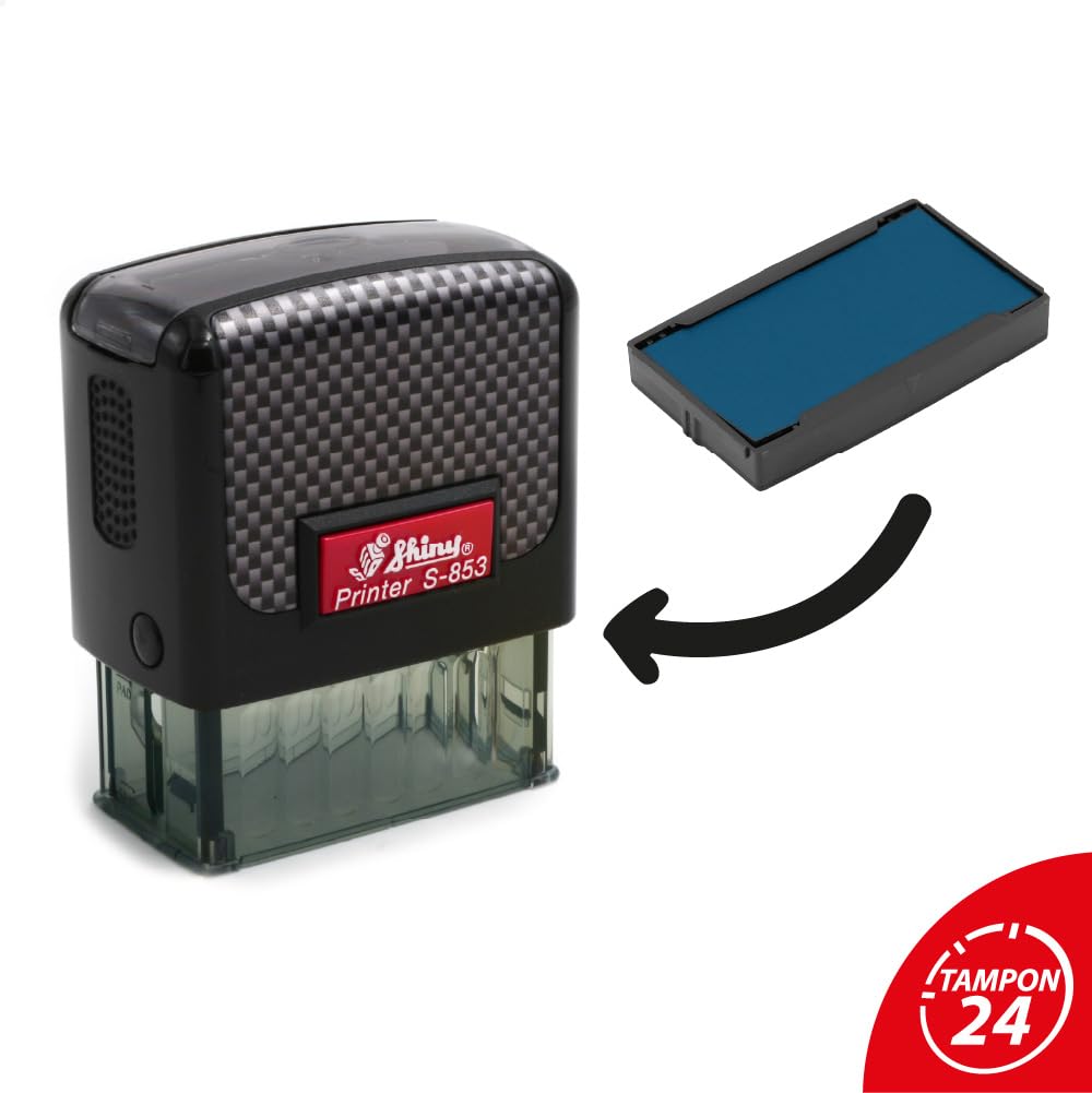 Cassette d’encre pour Shiny Printer S-853 | Cartouche Shiny S-853-7 (Pack de 10 - Bleue)