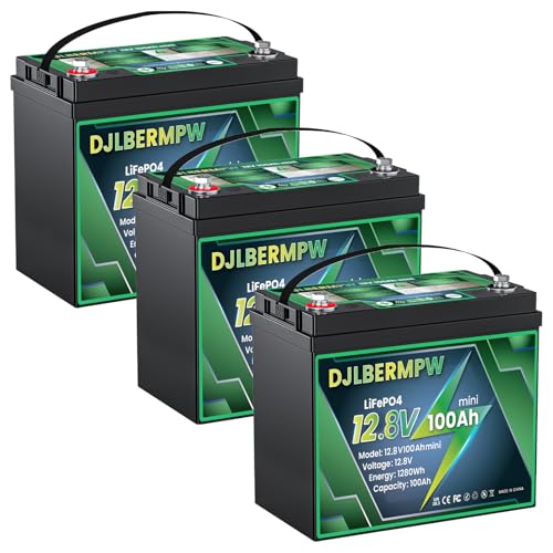 DJLBERMPW 36V 100Ah LiFePO4 Lithium Battery,8000+ Deep Cycle Golf Cart...
