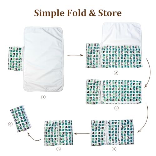 Image of Mama Koala Waterproof Cloth Diaper Changing Pad - Waterproof Reusable Absorbent Mat for Cloth Diapers, Baby Crib, Travel, Daycare, 2 Pack 27.5 * 15.7 Inches