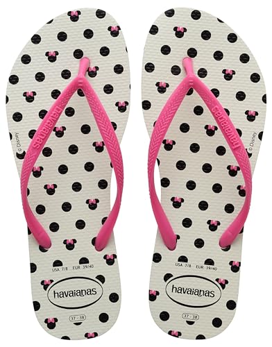 Havaianas Slim Disney (Mini Me), Sandalias Niñas, White/Pink Flux, 25/26 EU