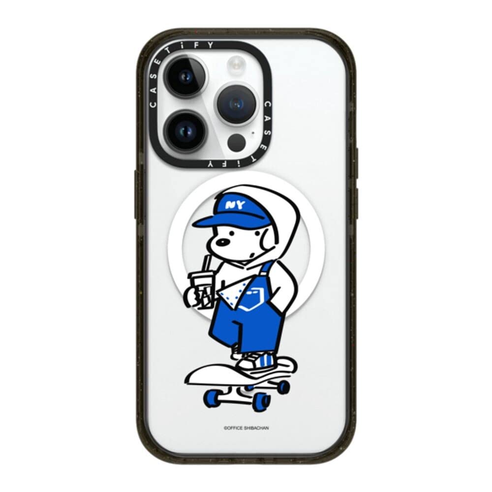 CASETiFY インパクト iPhone 14 Pro ケース [MIL規格準拠 (4x MIL-STD-810G)/2.5mからの落下試験をクリア/MagSafe に対応] - Skater JOHN (Overalls) - グロッシー ブラック