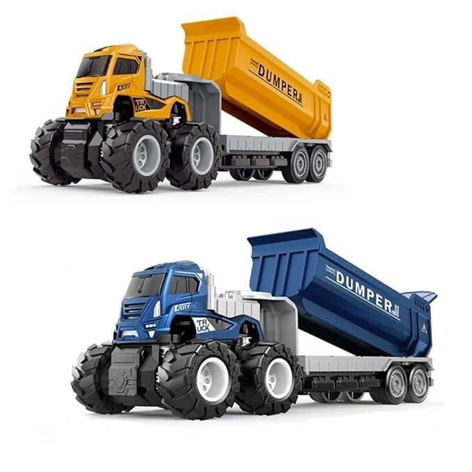 Image of Dumper Transport Truck 1:43 Metal Toys Alloy Diecast Truck Set Toy, Diecast Miniature Car Model Best Birthday Gift for Kids[Multicolor = Sent Any 1 Truck]