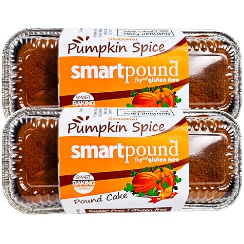 SmartPound Pumpkin Spice Gluten free, Sugar Free Keto Friendly Pound Cake - 2-Pack