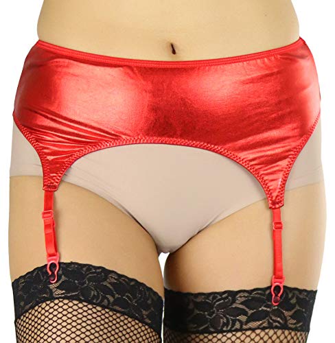 Image of ToBeInStyle Women's Wet Look Garterbelt