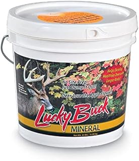 Lucky Buck -PoundM20 Apple Flavored Deer Mineral and Attractant, 20-Pound Bucket
